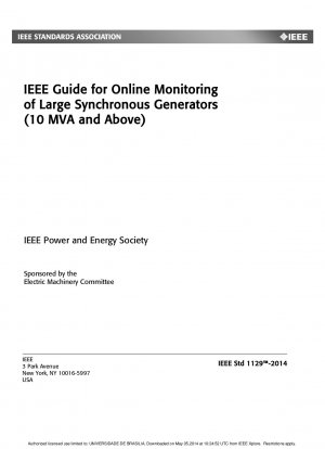 大型同期発電機 (10 MVA 以上) のオンライン監視に関する IEEE ガイド
