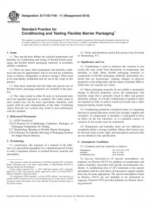 フレキシブルバリアパッケージのコンディショニングとテストの標準的な手法