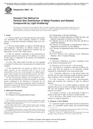 光散乱による金属粉末および関連化合物の粒度分布の標準試験方法