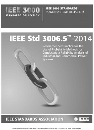 確率論的手法を使用した産業用および商用電力システムの信頼性解析に関する IEEE 推奨プラクティス