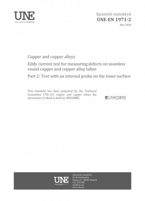 シームレス円形銅および銅合金管の欠陥測定のための銅および銅合金の渦電流検査パート 2: 内部プローブを使用した内部表面の検査