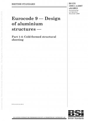 ユーロ規則 9: アルミニウム構造物の設計、冷間成形構造用鋼板