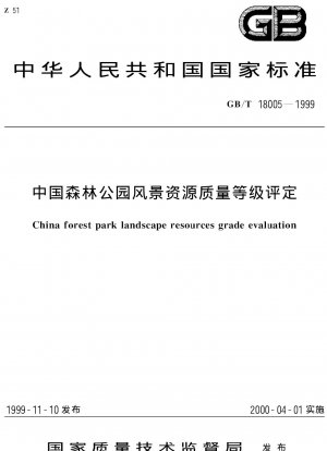 中国森林公園景観資源品質等級の評価