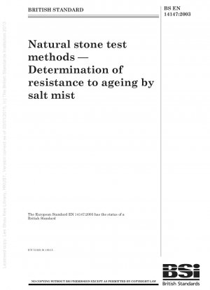 天然石の試験方法 塩水噴霧老化耐性の測定