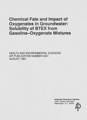 地下水中の含酸素化合物の化学的運命と影響: ガソリン含酸素化合物中のベンゼン系の溶解度
