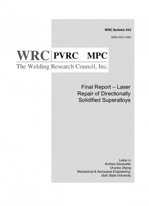 最終報告書 方向性凝固超合金のレーザー修復