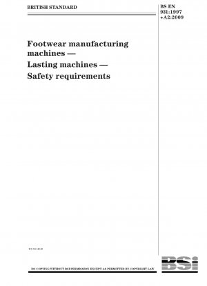 ブーツおよび靴下の製造機械、引張耐久性試験機、安全要件