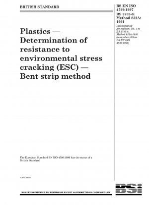 ベンドバー法によるプラスチックの耐環境応力亀裂性 (ESC) の測定