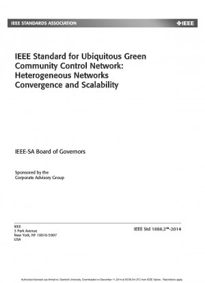 ユビキタス グリーン コミュニティ制御ネットワークの IEEE 標準: 異種ネットワークのコンバージェンスとスケーラビリティ