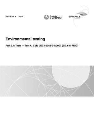 環境試験パート 2.1: 試験試験 A: 低温 (IEC 60068-2-1:2007 (ED. 6.0) MOD)