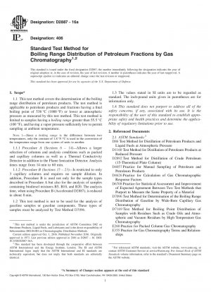 ガスクロマトグラフィーによる石油留分の沸点範囲分布測定のための試験方法 (05.02)