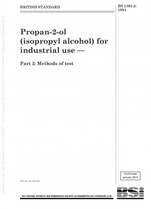 工業用プロパン-2-オール（イソプロピルアルコール） 第2部：試験方法