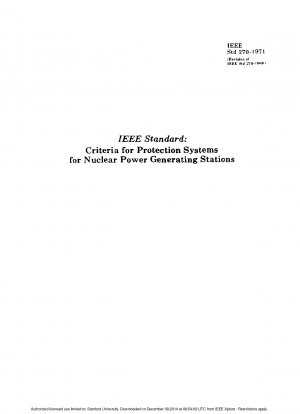 IEEE 規格: 原子力発電所の保護システムの規格