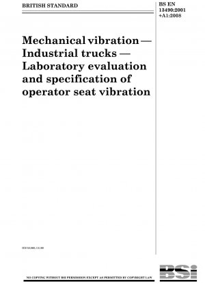 機械振動、産業用トラック、運転席振動の実験室評価と仕様。