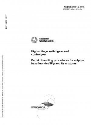 高圧開閉装置および制御装置 第 4 部：六フッ化硫黄（SF6）およびその混合物の取扱い手順