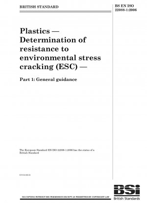プラスチック. 耐環境応力亀裂性 (ESC) の測定. 一般的なガイダンス