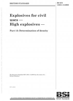 民間爆発物、高性能爆発物、密度の測定。