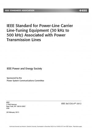 伝送路に関連する電力線搬送通信回線の IEEE 規格 - 調整装置 (30 kHz ～ 500 kHz)