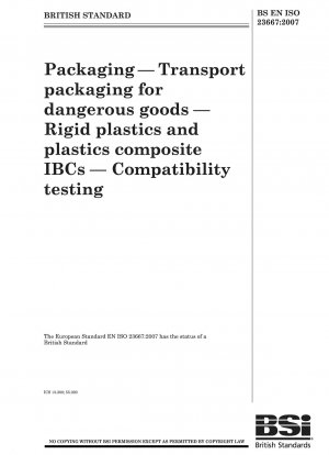 包装 危険物の輸送 包装 硬質プラスチックおよびプラスチック複合材料の IBC 適合性試験