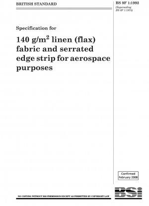 航空宇宙用途向けのリネン (リネン) 生地および鋸歯状エッジ ストリップ 140 g/m2 の仕様