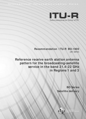 地域 1 および地域 3 の周波数帯域 21.4 ～ 22 GHz の放送衛星の基準受信地球局アンテナ パターン