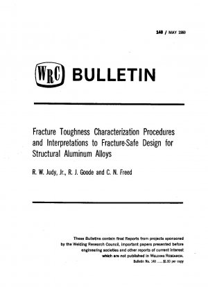 構造用アルミニウム合金の破壊靱性特性評価手順と破壊安全設計の解釈
