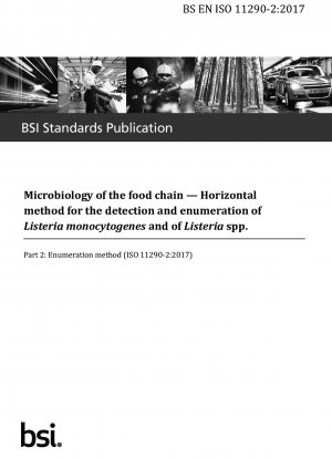 食物連鎖の微生物学 リステリア モノサイトゲネスおよびリステリア属菌の検出および計数のための水平的方法 パート 2: 計数方法