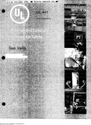 UL 安全排気弁規格（第 9 版、1999 年 12 月 30 日改訂再版（12 月 30 日を含む））