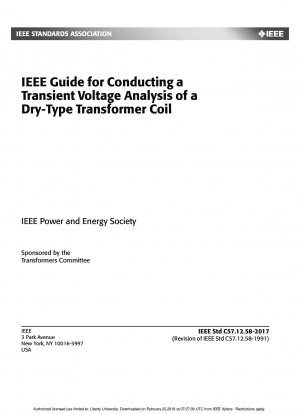 乾式変圧器コイルの過渡電圧解析に関する IEEE ガイド
