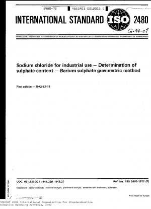 工業用塩化ナトリウム硫酸塩含有量の測定 硫酸バリウム重量法
