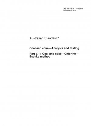 石炭とコークスの分析と試験 石炭とコークスの塩素エシュカ法