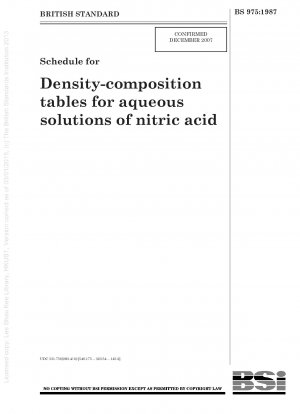 密度表 - 硝酸水溶液の組成一覧