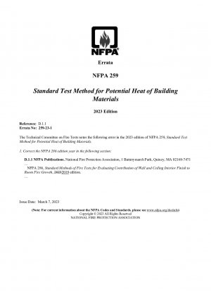 建築材料の潜在熱に関する標準試験方法正誤表 259-23-1、参照: D.1.1