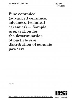 ファインセラミックス（アドバンストセラミックス、アドバンストテクニカルセラミックス）―セラミックス粉末の粒度分布測定のためのサンプル調製