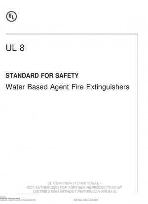 安全な水ベース消火器に関するUL規格（第7版）