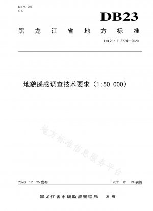 地形リモートセンシング調査の技術要件 (1:50000)