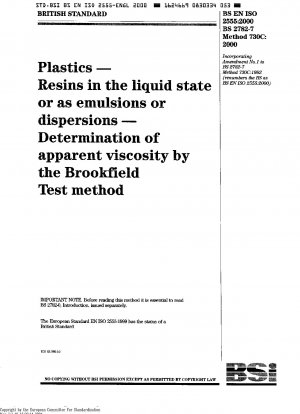 プラスチック 液体、エマルション、分散樹脂 落球粘度計による見掛け粘度の測定
