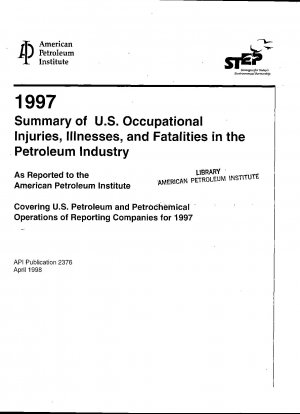 1997 年の米国石油産業における職場での傷害、病気、死亡事故の概要。
米国石油協会の報告による。
1997 年の報告企業の米国の石油および石油化学事業を対象としている。