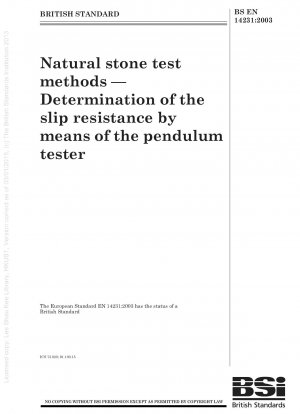 天然石の試験方法 振り子式試験機による滑り抵抗の測定