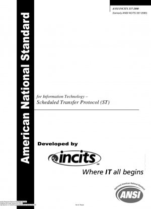 情報技術: NCITS 337-2000 に代わる Scheduled Transport Protocol (ST)