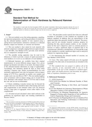 リバウンドハンマー法による岩石硬度測定の標準試験方法