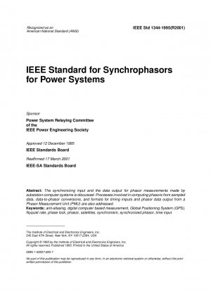 電力システムの同期フェイザーに関する IEEE 規格