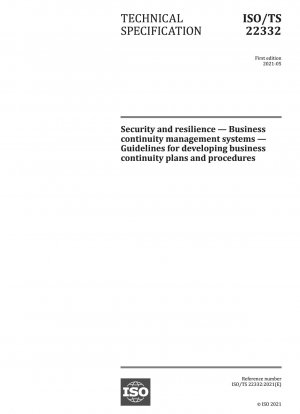セキュリティと回復力 事業継続管理システム 事業継続計画と手順の策定ガイドライン