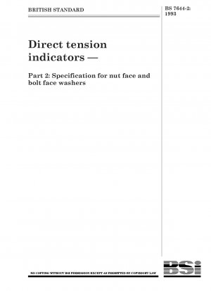 ダイレクト テンション インジケータ - パート 2: ナット面およびボルト面ワッシャーの仕様