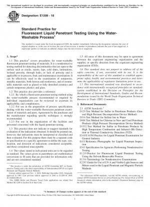 水洗浄法を使用した蛍光液体の浸透探傷試験の標準的な実施方法