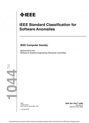 ソフトウェア異常の IEEE 標準分類