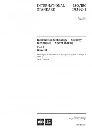 情報技術、セキュリティ技術、秘密共有、パート 1: 一般原則
