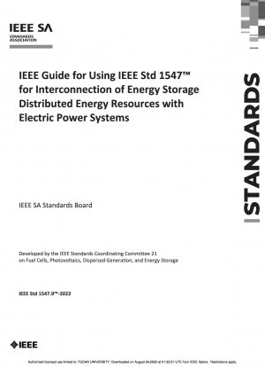 IEEE 規格 1547 を使用してエネルギー貯蔵分散型エネルギー リソースと電力システムを相互接続するための IEEE ガイド