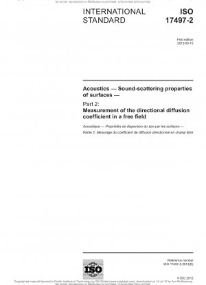 音響学. 表面の音の拡散特性. パート 1: 自動化された音場における指向性拡散係数の決定