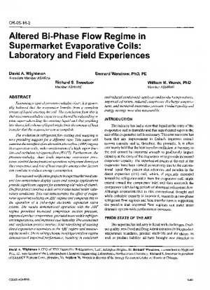 スーパーマーケット用蒸発コイルの二相流システムの修正: 実験室と現場での経験